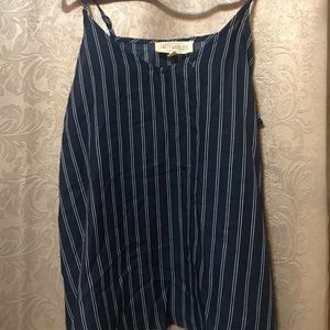 Spaghetti strapped navy blue shirt